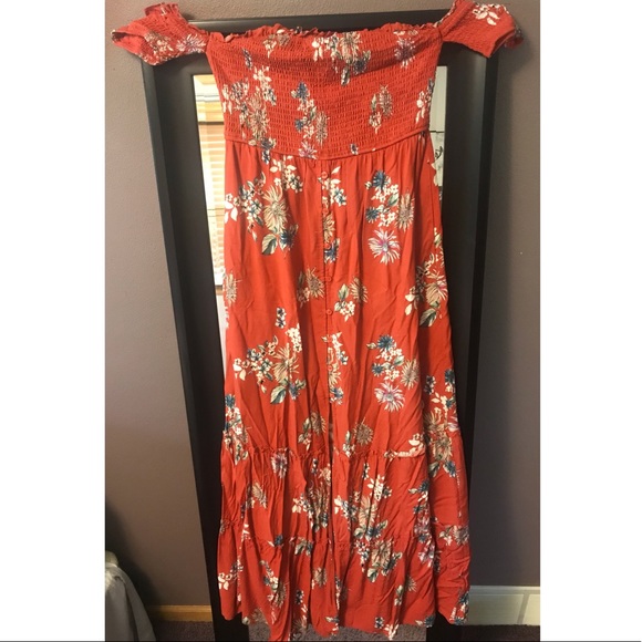Xhilaration orange/red Maxi Dress - Picture 1 of 2